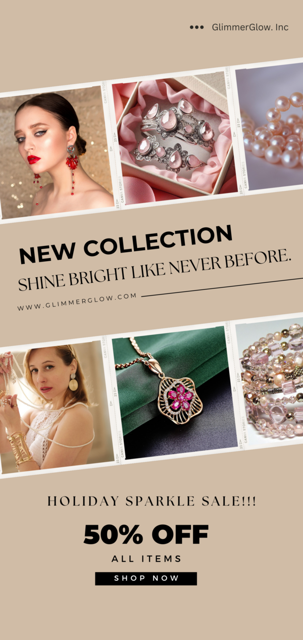 GlimmerGlow Jewelry Promotional Banner