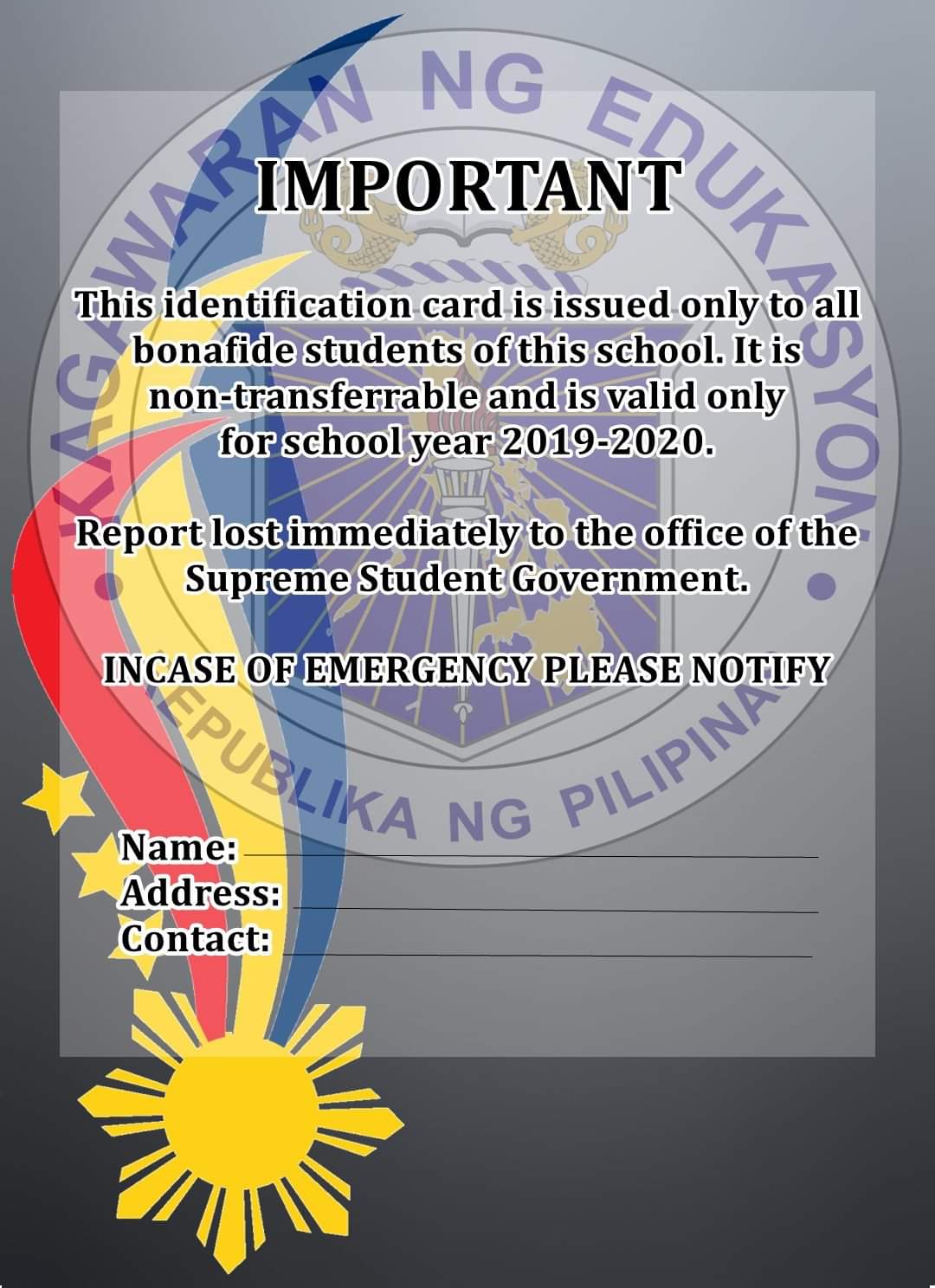 SSG ID - Back Design